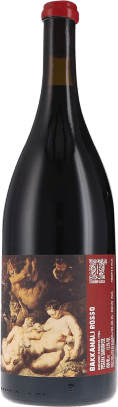 Free Shipping | Red wine Bakkanali Rosso Dry I.G.T. Toscana Tuscany Italy Sangiovese Magnum Bottle 1,5 L