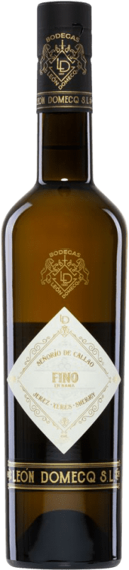 52,95 € 免费送货 | 加强葡萄酒 León Domecq Señorío de Callao Seco — 干型 Fino en Rama — 原桶菲诺 D.O. Jerez-Xérès-Sherry 中瓶装 50 cl
