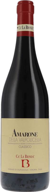 Бесплатная доставка | Красное вино Cà la Bionda Classico сухой D.O.C.G. Amarone della Valpolicella Венето Италия Corvina, Rondinella, Corvinone 75 cl