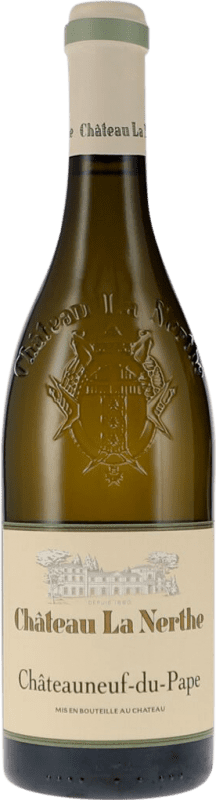 Бесплатная доставка | Белое вино Château La Nerthe Blanc сухой A.O.C. Châteauneuf-du-Pape Рона Франция Grenache White, Roussanne, Clairette Blanche 75 cl