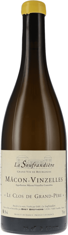 Бесплатная доставка | Белое вино La Soufrandière Le Clos de Grand-Père Mâcon-Vinzelles сухой Бургундия Франция Chardonnay 75 cl
