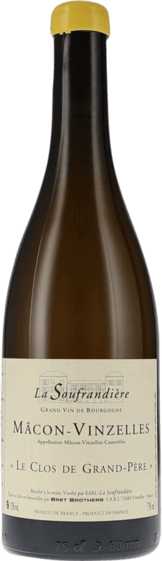 Envio grátis | Vinho branco La Soufrandière Le Clos de Grand-Père Mâcon-Vinzelles Seco Borgonha França Chardonnay 75 cl