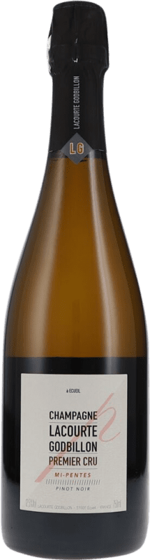 Бесплатная доставка | Белое игристое Lacourte-Godbillon Mi-Pentes Premier Cru Экстра-Брут Резерв A.O.C. Champagne шампанское Франция Pinot Black 75 cl