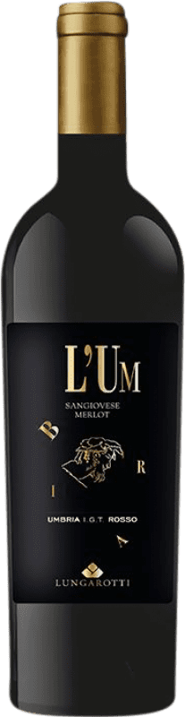 Kostenloser Versand | Rotwein Lungarotti L'Um Rosso Trocken I.G.T. Umbria Umbrien Italien Merlot, Sangiovese 75 cl