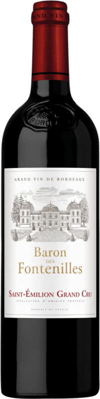 Kostenloser Versand | Rotwein Ginestet Baron des Fontenilles Trocken A.O.C. Saint-Émilion Grand Cru Bordeaux Frankreich Merlot, Cabernet Sauvignon, Cabernet Franc 75 cl