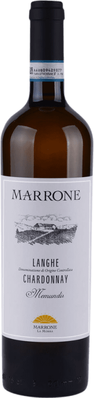 Бесплатная доставка | Белое вино Marrone Memundis сухой D.O.C. Langhe Пьемонте Италия Chardonnay 75 cl