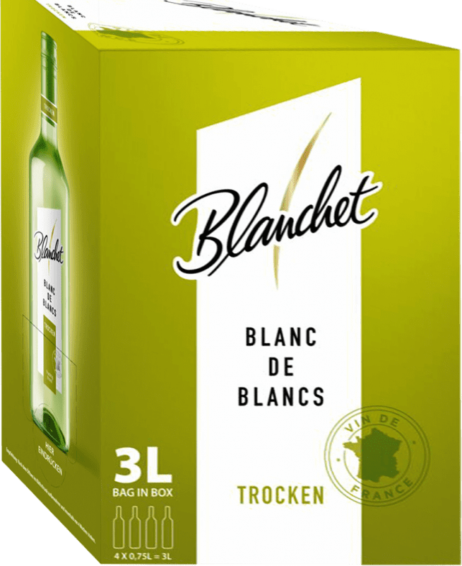 Envio grátis | Vinho branco Rotkäppchen Mumm Blanchet Blanc de Blancs Seco França Bag in Box 3 L