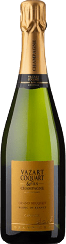 361,95 € Kostenloser Versand | Weißer Sekt Vazart Coquart Grand Bouquet Blanc de Blancs Chouilly Grand Cru Extra Brut A.O.C. Champagne Jeroboam-Doppelmagnum Flasche 3 L
