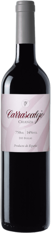 8,95 € | Красное вино Carrascalejo Crianza — Крианса D.O. Bullas Испания Syrah — Сира, Cabernet Sauvignon — Каберне Совиньон, Monastrell — Монастрель 75 cl