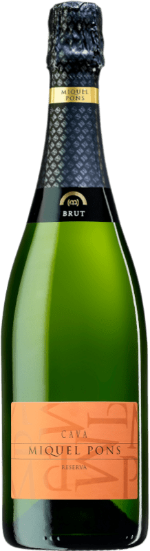 Envoi gratuit | Blanc mousseux Miquel Pons Brut Réserve D.O. Cava Espagne Macabeo, Xarel·lo, Parellada 75 cl