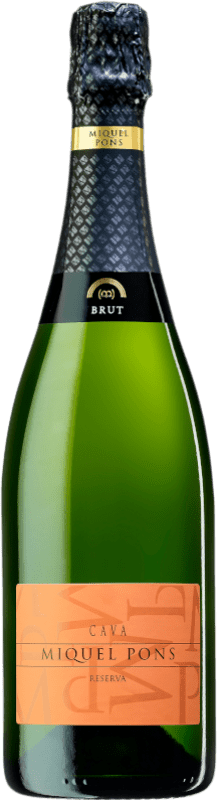 Free Shipping | White Sparkling Wine Miquel Pons Brut Reserve — Aged D.O. Cava Spain Macabeo, Xarel·lo, Parellada 75 cl