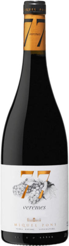 Free Shipping | Red wine Miquel Pons 77 Veremes D.O. Penedès Catalonia Spain Syrah, Grenache, Cabernet Sauvignon 75 cl