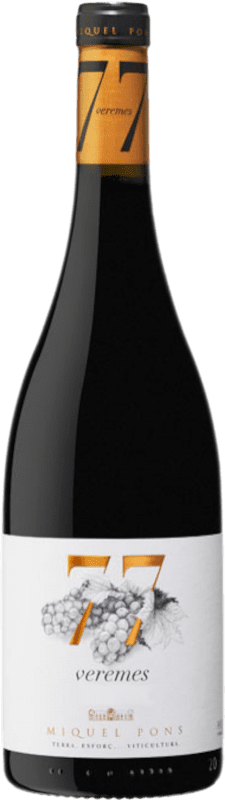 Free Shipping | Red Wine Miquel Pons 77 Veremes D.O. Penedès Catalonia Spain Syrah — Shiraz, Garnacha — Grenache, Cabernet Sauvignon 75 cl