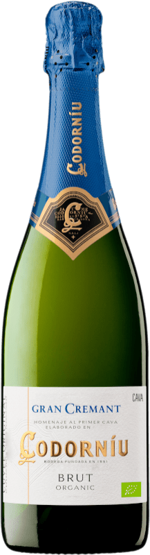 Spedizione Gratuita | Spumante Bianco Codorníu Gran Cremant Brut D.O. Cava Spagna Macabeo, Xarel·lo, Parellada Eco — Biologico 75 cl