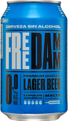 免费送货 | 盒装24个 啤酒 Estrella Damm Free 加泰罗尼亚 西班牙 铝罐 33 cl 不含酒精