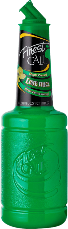 Free Shipping | 6 units box Schnapp Finest Call Single Pressed Lime Juice Mexico 1 L