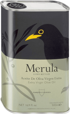 Envío gratis | Aceite de Oliva Marqués de Valdueza Merula Extremadura España Lata 50 cl