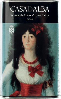 Spedizione Gratuita | Olio d'Oliva Casa de Alba Duquesa Goya EVO Extra Vergine Andalusia Spagna Picual Lattina 50 cl