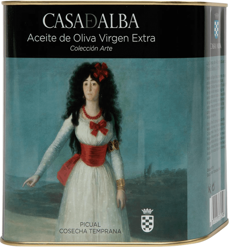 67,95 € Envío gratis | Aceite de Oliva Casa de Alba Duquesa Goya Lata Especial 2,5 L