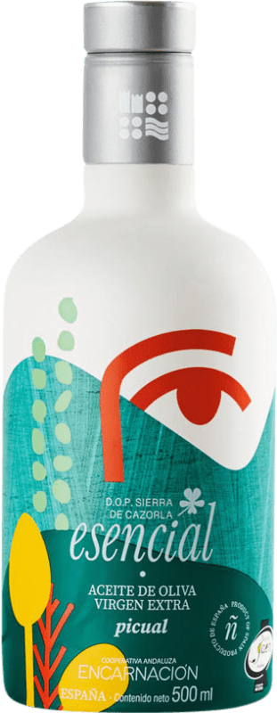 Envio grátis | Azeite de Oliva Encarnación Esencial Cosecha Temprana — Colheita Precoce, Verde, AOVE Virgem Extra D.O. Sierra de Cazorla Andaluzia Espanha Picual Garrafa Medium 50 cl Vidro