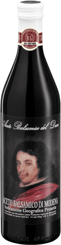 11,95 € Envio grátis | Vinagre Balsamico del Duca Cápsula Blanca Vidrio D.O.C. Modena Garrafa Medium 50 cl