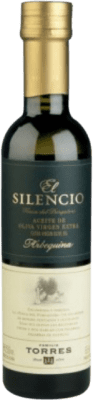 Kostenloser Versand | 12 Einheiten Box Olivenöl Familia Torres El Silencio Vidrio Katalonien Spanien Arbequina Kleine Flasche 25 cl