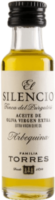 Envio grátis | Caixa de 264 unidades Azeite de Oliva Familia Torres El Silencio AOVE Virgem Extra Catalunha Espanha Arbequina Garrafa Miniatura 2 cl Vidro