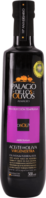 Kostenloser Versand | Olivenöl Olivapalacios E-NOL Extra Nativ Kastilien-La Mancha Spanien Arbosana Medium-Flasche 50 cl Glas