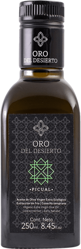 156,95 € Envio grátis | Caixa de 12 unidades Azeite de Oliva Oro del Desierto Vidrio Garrafa Pequena 25 cl