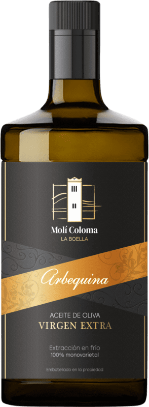 Kostenloser Versand | Olivenöl Finca Molí Coloma La Boella E-NOL Extra Nativ D.O.P. Siurana Katalonien Spanien Arbequina 75 cl Glas