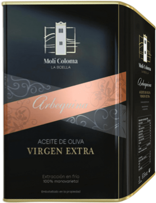 Free Shipping | Olive Oil Finca Molí Coloma La Boella D.O.P. Siurana Catalonia Spain Arbequina Special Can 2 L