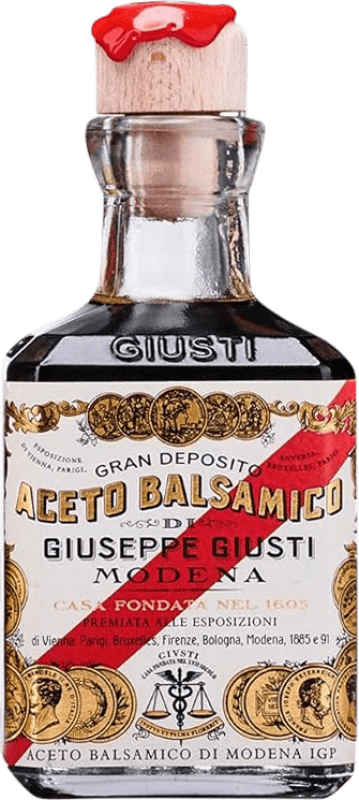 89,95 € Free Shipping | Vinegar Giuseppe Giusti Balsámico Banda Rossa 5 Medallas de Oro Small Bottle 25 cl