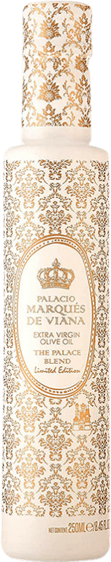 Envio grátis | Azeite de Oliva Palacio Marqués de Viana Blend del Palacio Edición Limitada Vidrio Andaluzia Espanha Garrafa Pequena 25 cl