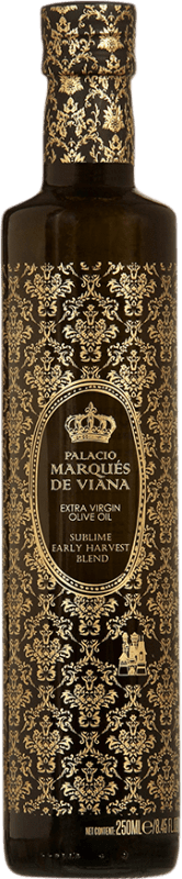 Kostenloser Versand | Olivenöl Palacio Marqués de Viana Sublime Blend, E-NOL Extra Nativ Andalusien Spanien Kleine Flasche 25 cl Glas