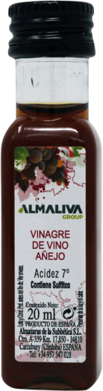 Бесплатная доставка | Коробка из 280 единиц Уксус ‎Almazaras de la Subbética Almaliva Vinagre de Vino Añejo PET D.O. Jerez-Xérès-Sherry Андалусия Испания миниатюрная бутылка 2 cl