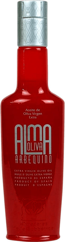 10,95 € | Olivenöl Almazaras de la Subbética Almaoliva E-NOL Extra Nativ D.O.P. Priego de Córdoba Andalusien Spanien Arbequina Kleine Flasche 25 cl Glas