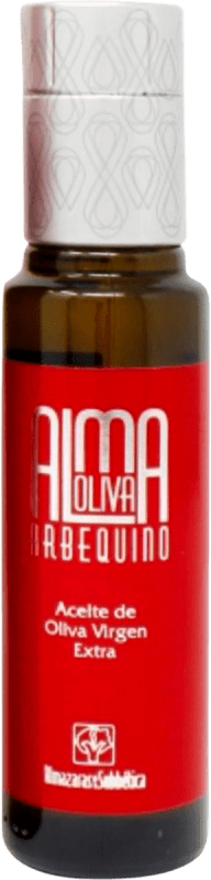 187,95 € Spedizione Gratuita | Scatola da 30 unità Olio d'Oliva Almazaras de la Subbética Almaoliva EVO Extra Vergine D.O.P. Priego de Córdoba Bottiglietta Mignon 10 cl Vetro