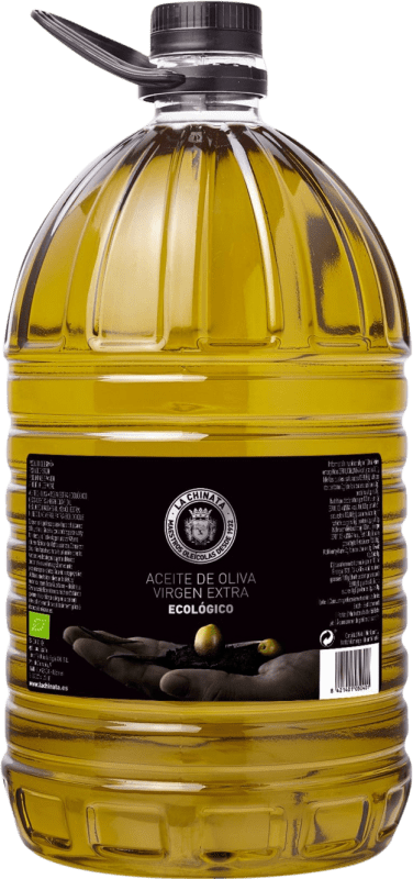 Kostenloser Versand | Olivenöl La Chinata Virgen Extra Ecológico PET Extremadura Spanien Ökologisch Karaffe 5 L