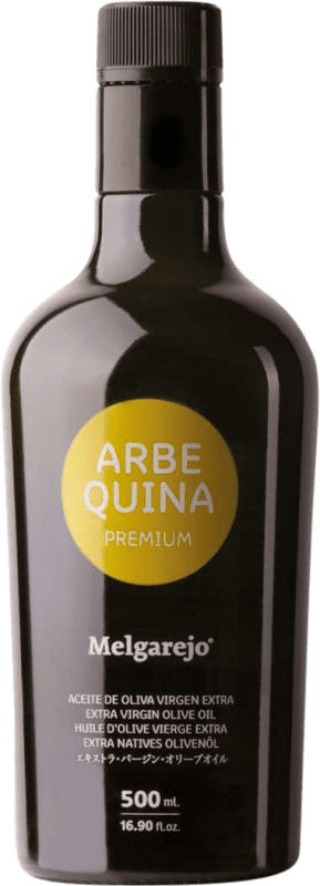 Free Shipping | Olive Oil Melgarejo Premium, EVOO Extra Virgin Andalusia Spain Arbequina Medium Bottle 50 cl Glass