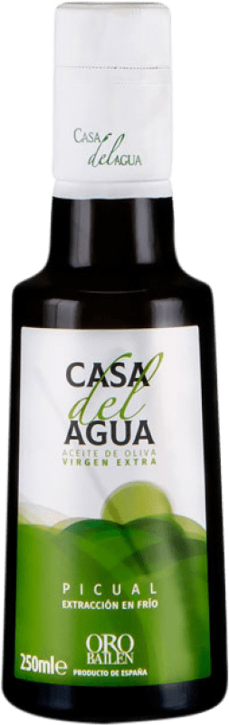 5,95 € Envío gratis | Aceite de Oliva Oro Bailén Casa del Agua Vidrio Botellín 25 cl
