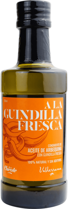 Envio grátis | Azeite de Oliva Valderrama Castela-Mancha Espanha Arbequina Garrafinha 25 cl Vidro Guindilla — Malagueta