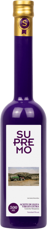 Kostenloser Versand | Olivenöl Supremo E-NOL Extra Nativ Jaén Spanien Picual Medium-Flasche 50 cl Glas