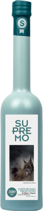 Free Shipping | Olive Oil Supremo EVOO Extra Virgin Jaén Spain Royal Medium Bottle 50 cl Glass