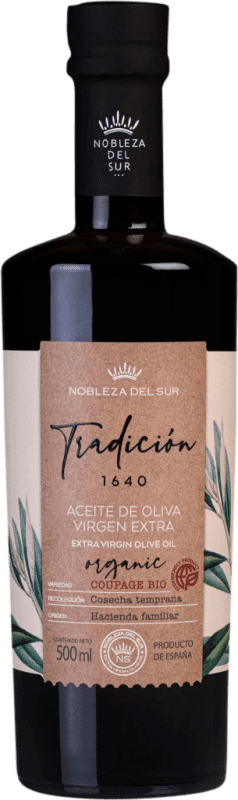 Envío gratis | Aceite de Oliva Nobleza del Sur Ecológico Vidrio Andalucía España Botella Medium 50 cl