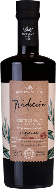 Envío gratis | Aceite de Oliva Nobleza del Sur Tradición Ecológico Vidrio Andalucía España Botella Medium 50 cl