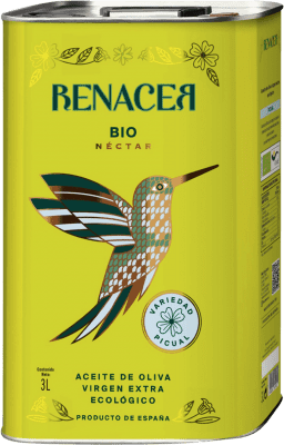 Huile d'Olive Renacer Néctar Bio Picual Canette Spéciale 3 L