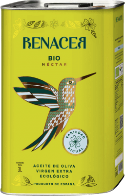 Kostenloser Versand | Olivenöl Renacer Néctar E-NOL Extra Nativ Andalusien Spanien Picual Bio — Nachhaltig Spezialdose 3 L