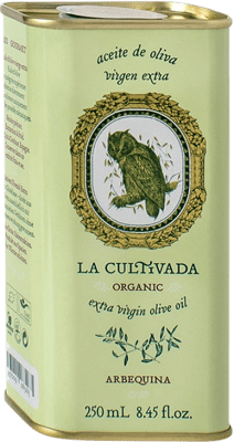 Free Shipping | 12 units box Olive Oil La Cultivada Andalusia Spain Arbequina Can 25 cl