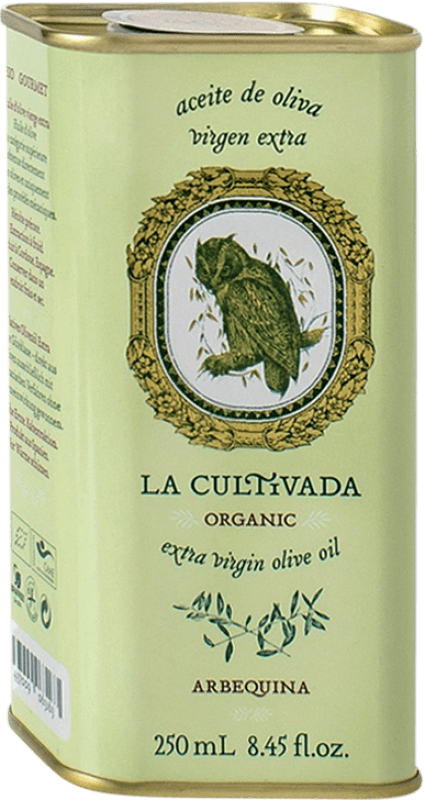 Spedizione Gratuita | Scatola da 12 unità Olio d'Oliva La Cultivada Andalusia Spagna Arbequina Lattina 25 cl
