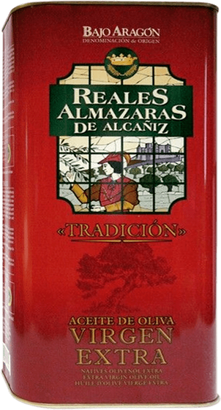 Envoi gratuit | Huile d'Olive Reales Almazaras de Alcañiz Tradición D.O. Bajo Aragón Aragon Espagne Canette Spéciale 5 L